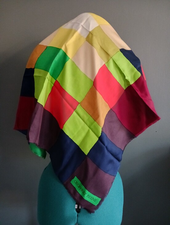 Geoffrey Beene Accessories - Vintage 80s Geoffrey Beene Silk Scarf 32" x 31"